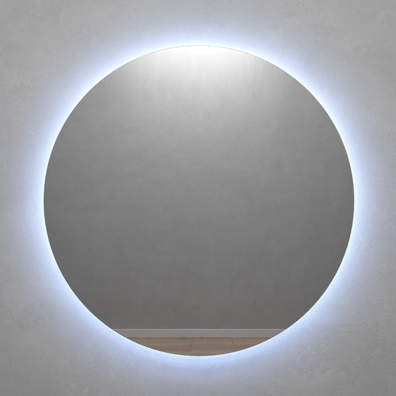Круглое зеркало 74х74 см, с холодной подсветкой